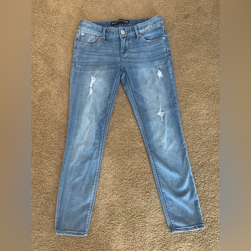Express Stella Ankle Low Rise Jeans 55285 Size 0